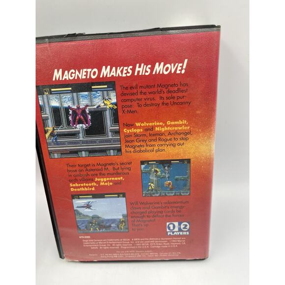 X-Men (Sega Genesis, 1993) Box And Cart - Picture 2 of 8